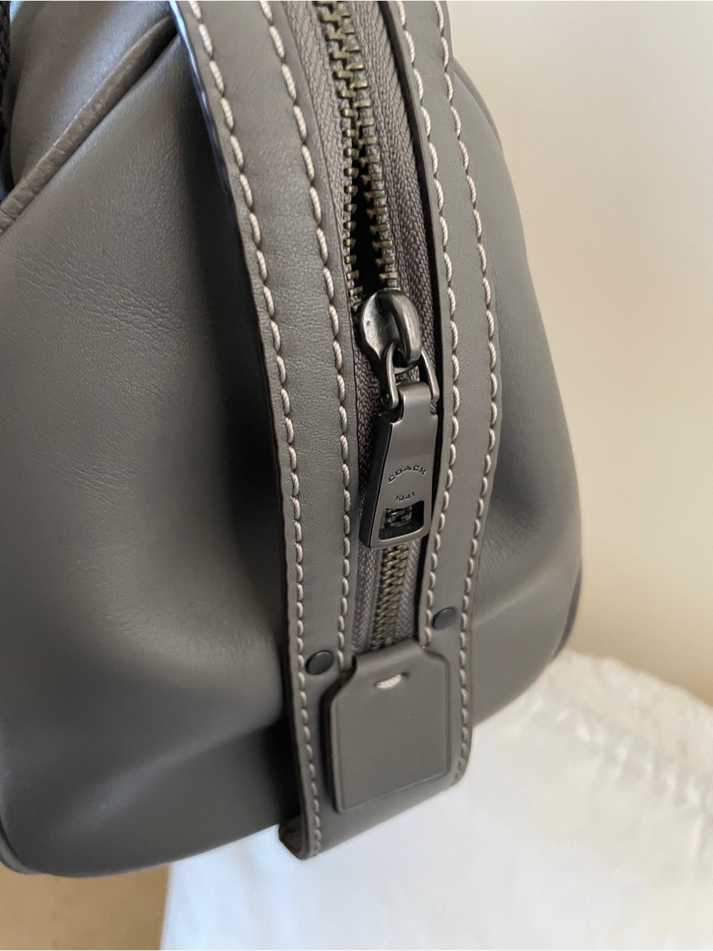 Coach Rogue leather python snakeskin handle bag - Picture 4 of 8